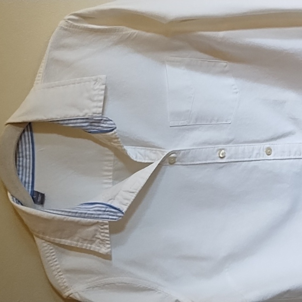 GAP WOMEN'S WHITE 100% COTTON BLOUSE, SZ L, IN PERFECT CONDITION